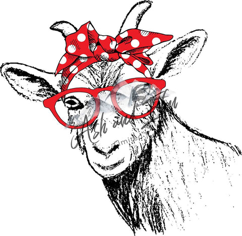 Red Sassy Goat Panel