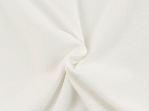 White Luxe Double Brushed Poly Solid Fabric