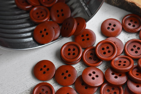Cabernet 3/4" Wood Buttons