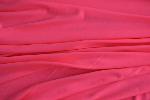 Neon Pink Double Brushed Poly Solid Fabric