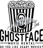Ghost Face Movie Rental Panel