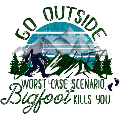 Go Outside, Bigfoot Panel- Blue